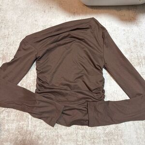 Brown Long Sleeve Women's Top